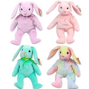 Easter Bunnies Beanie Babies [Set of 4] Hippie, Hippity, Hoppity, Floppity